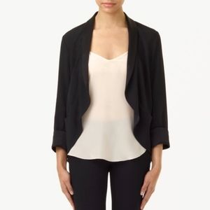 Black drapey blazer from Wilfred